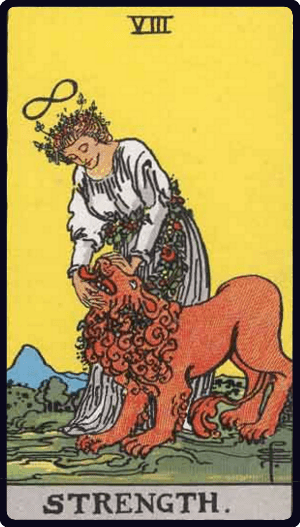 Güç (Strength) tarot kartı görseli