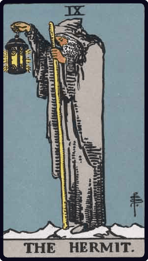Ermiş (The Hermit) tarot kartı görseli