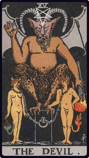 Şeytan (The Devil) tarot kartı görseli