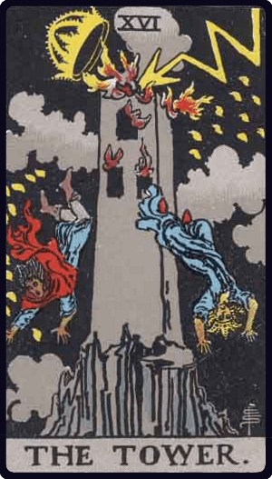 Kule (The Tower) tarot kartı görseli