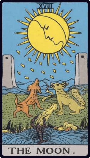 Ay (The Moon) tarot kartı görseli