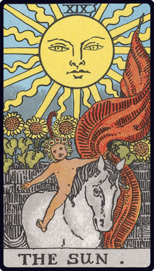 Güneş (The Sun) tarot kartı görseli