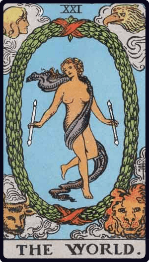 Dünya (The World) tarot kartı görseli