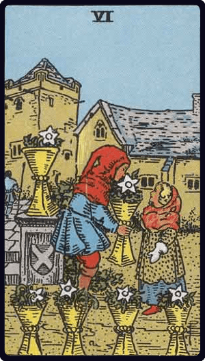 Kupa Altılısı tarot kartı
