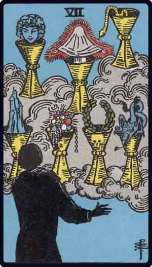 Kupa Yedilisi tarot kartı