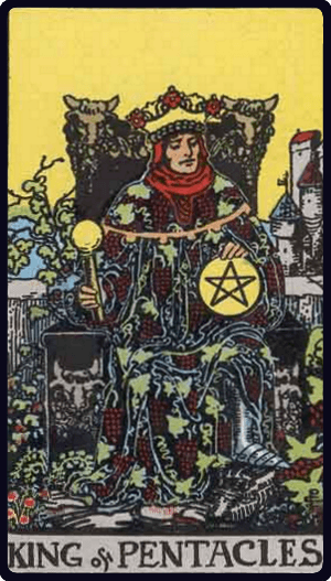 Tılsım Kralı (King of Pentacles) tarot kartı görseli