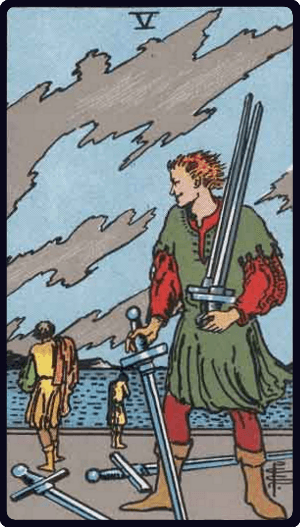 Kılıç Beşlisi tarot kartı