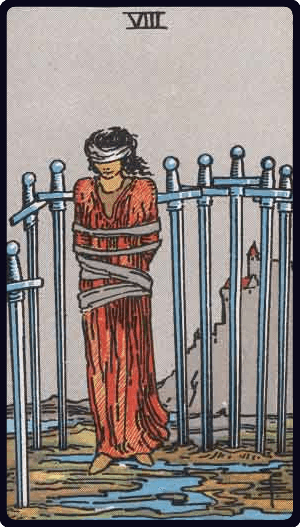 Kılıç Sekizlisi tarot kartı