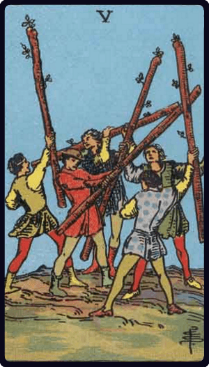 Asa Beşlisi tarot kartı