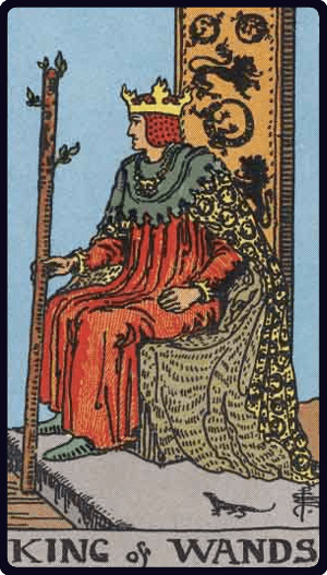 Asa Kralı (King of Wands) tarot kartı görseli